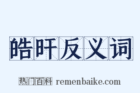 皓旰反义词是什么意思的图片